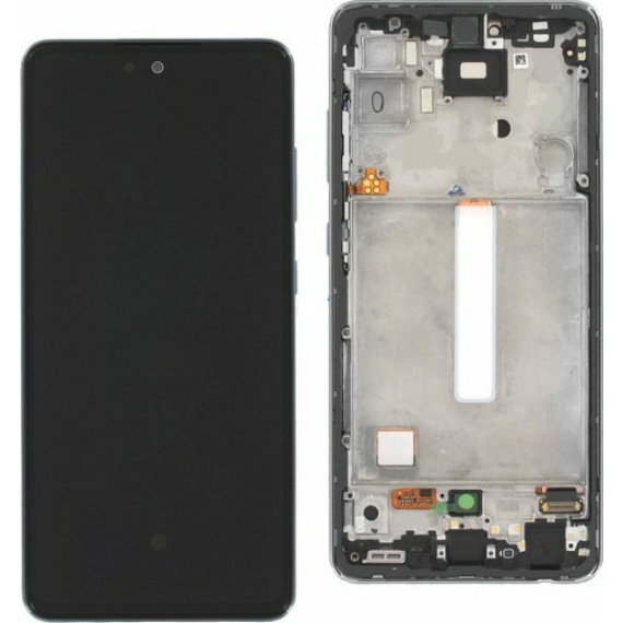 Samsung A52S 5G gyári keretes LCD - kijelző fekete/GH82-26861A 
