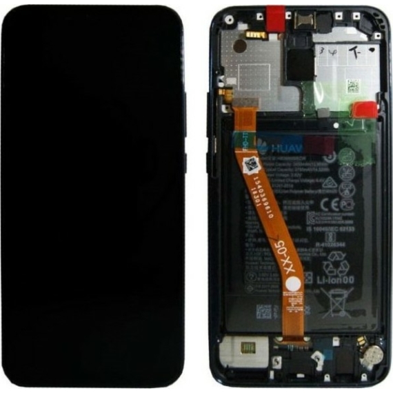 Huawei Mate 20 Lite gyári keretes fekete LCD kijelző akkumulátorral/02352DKK 
