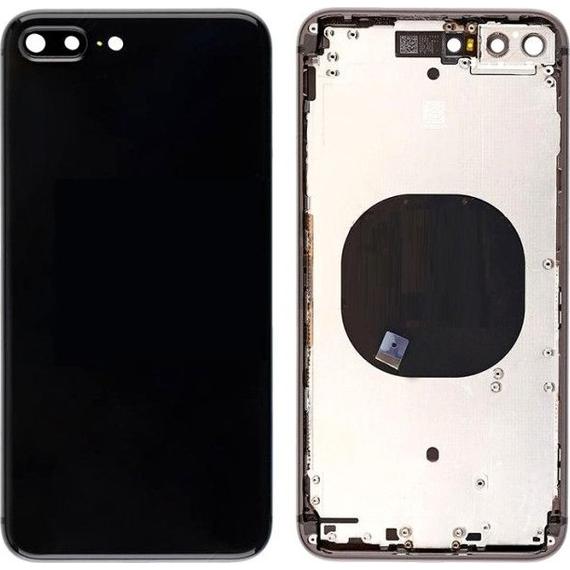 iPhone 8 Plus komplett ház - fekete (logo)